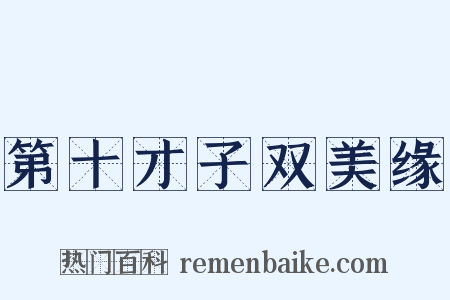第十才子双美缘是什么意思的图片
